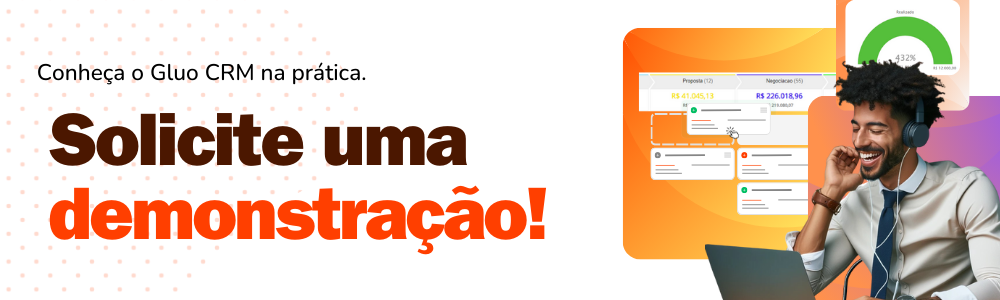 banner feito para solicitarem demonstração do gluo crm