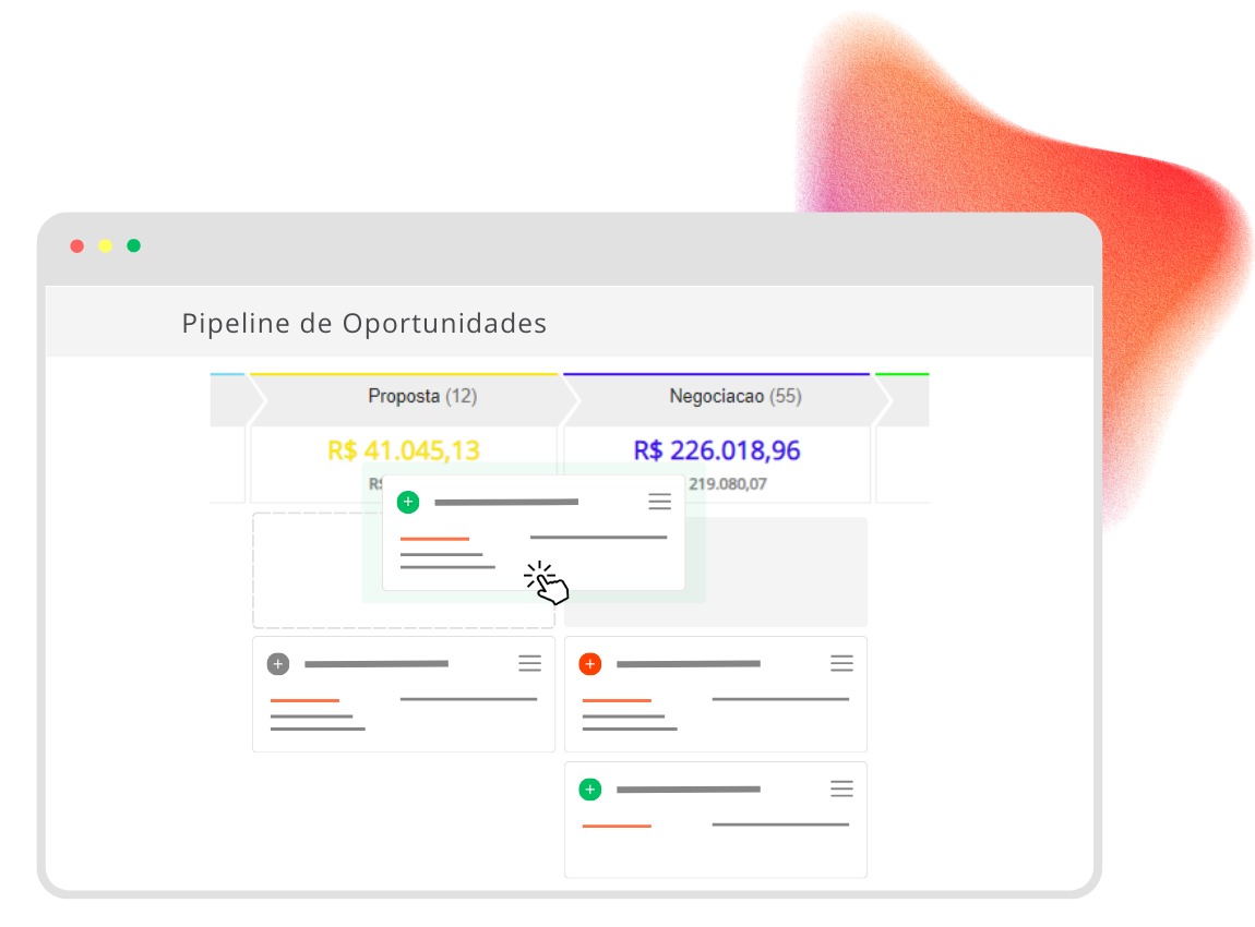 pipeline de oportunidade do gluo crm