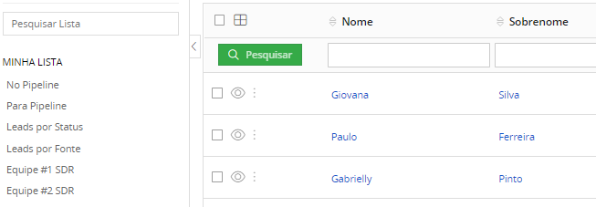 segmentação de leads do gluo crm