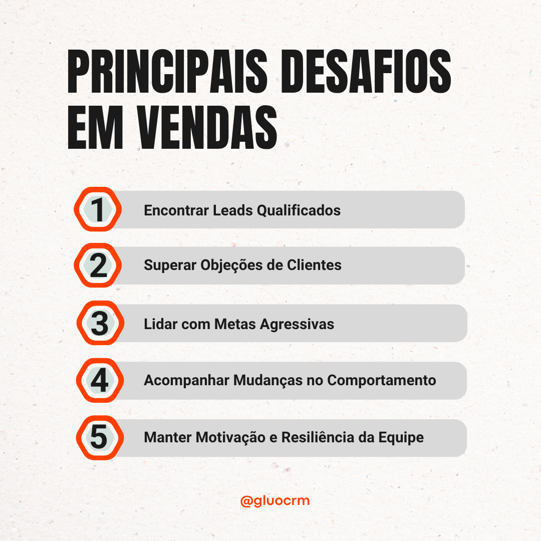 principais desafios de vendas